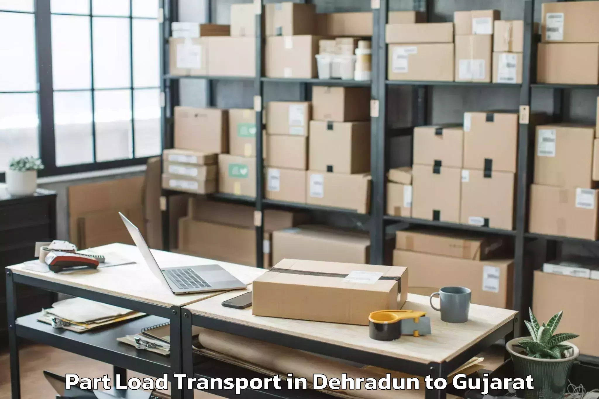 Book Dehradun to Valabhipur Part Load Transport Online